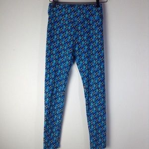 LuLaRoe Women's Floral Abstract Leggings OS
